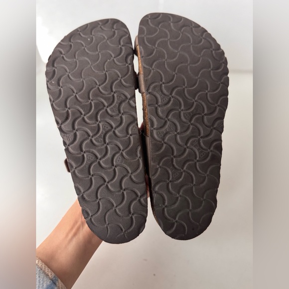 Birkenstock Mayari Toe Loop Brown Leather Slip On Sandals shoes Women’s Size 38 - Picture 8 of 11
